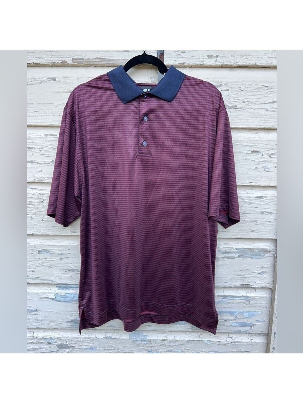 FootJoy Golf Athleisure Casual Geo Print Polo Pullover Shirt Large